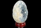 Crystal Filled, Celestine (Celestite) Egg #124717-3
